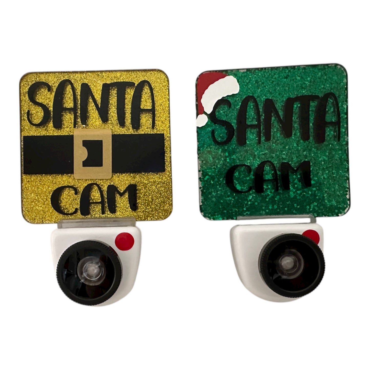 Santa Cam Night Light, Glittery Camera Shape, Soft Glow